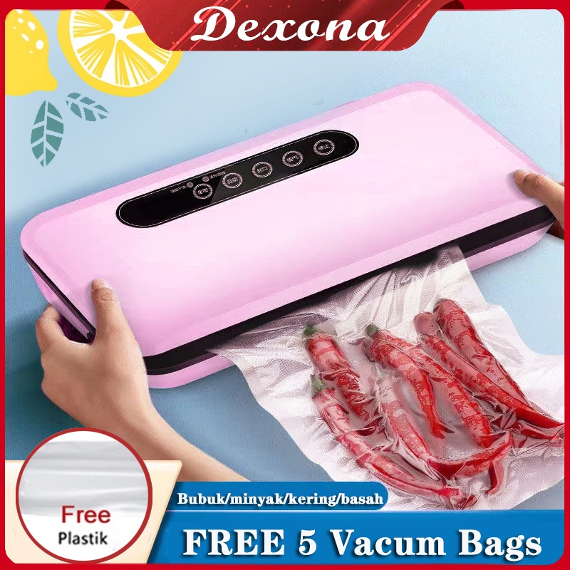 Vacum sealer Mesin vakum Vacum makanan Portable Untuk Basah dan Kering Makanan  FREE Vacum Bags