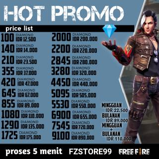 Top Up Diamond Free Fire Member Mingguan Shopee Indonesia