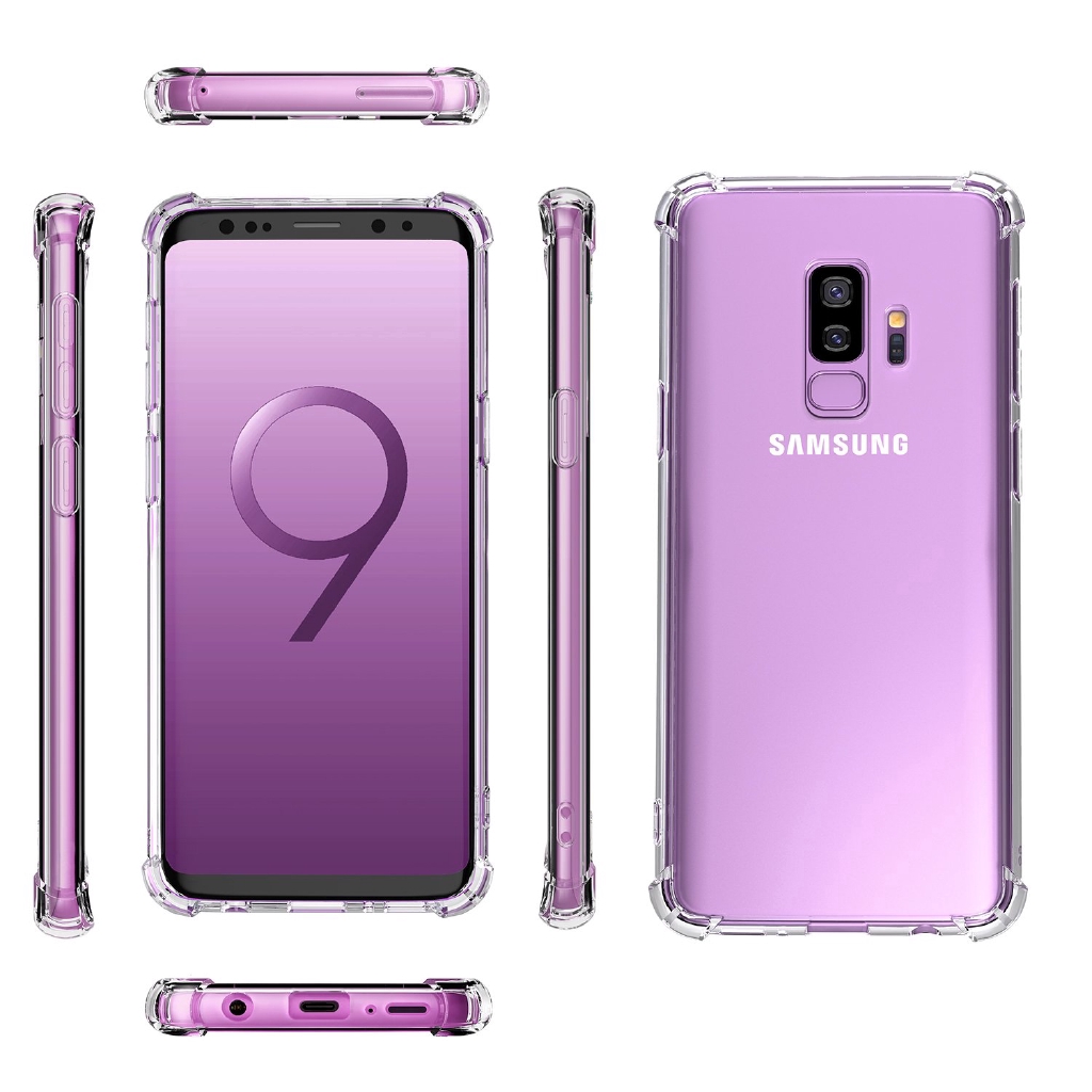 ShockProof Crystal Clear Soft TPU Case / Flexible Silicone Cover with Reinforced Corners / Slim Drop Protection Bumper Cover Designed For Samsung Galaxy S20,S20Plus,S20Ultra,S10E,S10,S10Plus,S9,S9Plus,S8 Plus,Note10,Note9,Note8,M20,M30,A50,A40,A70