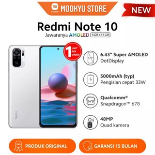 Redmi Note 10 4/64 GB | Super Amoled | Garansi Resmi