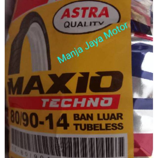 Paket Ban tubeless Aspira Maxio Techno 70/90-14 &amp; 80/90-14 for Mio soul/Mio smile/Mio J/Mio M3/X-Rid