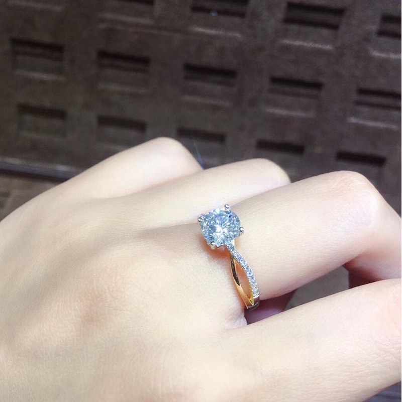 Cincin Sterling Silver S925 Hias Kristal Berlian Untuk Wanita