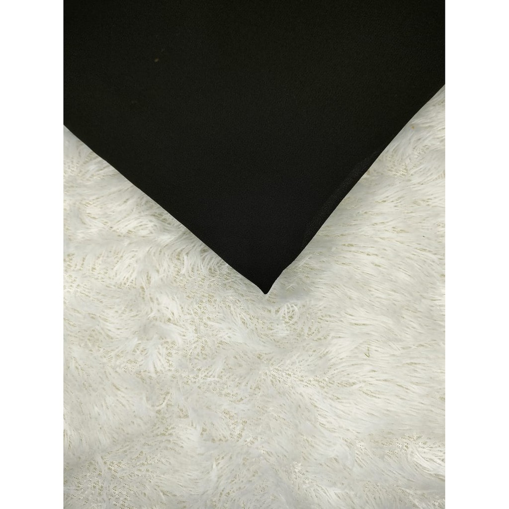 PASHMINA SQUARE ORIGINAL ( ANTI TEMBEM ) / PASHMINA SEGITIGA-HITAM