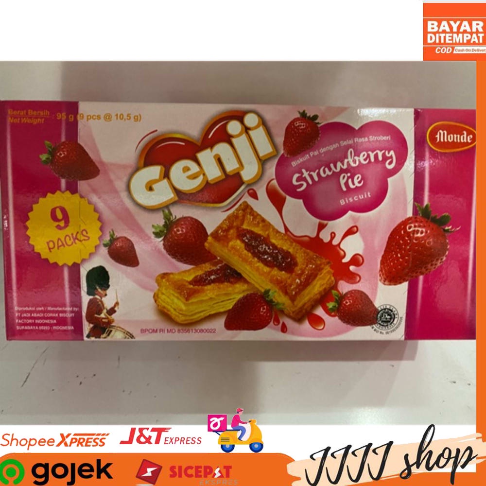 

Monde Strawberry Pie Box Cemilan Snack Kemasan Dus 95gr