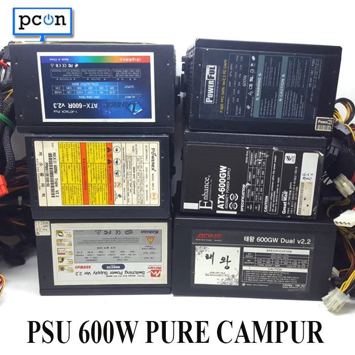 PSU 600watt 2x6 pin vga | Power Supply 600W