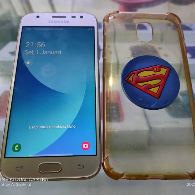 Samsung J3 Pro 2nd/Used/Bekas HP, Charger & Anti Crack