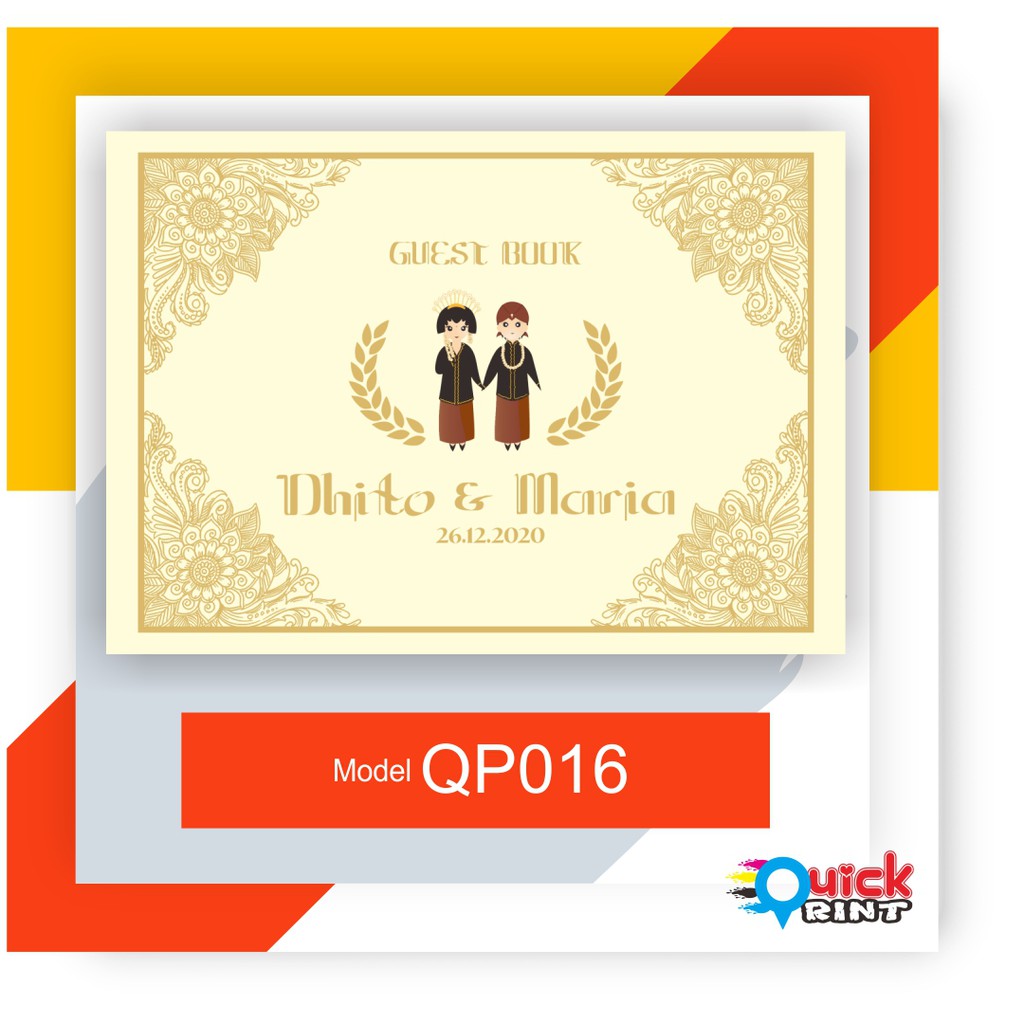 

Custom Guest Bok / Custom Nama / Custom Tanggal / Buku Tamu Pernikahan Model QP016