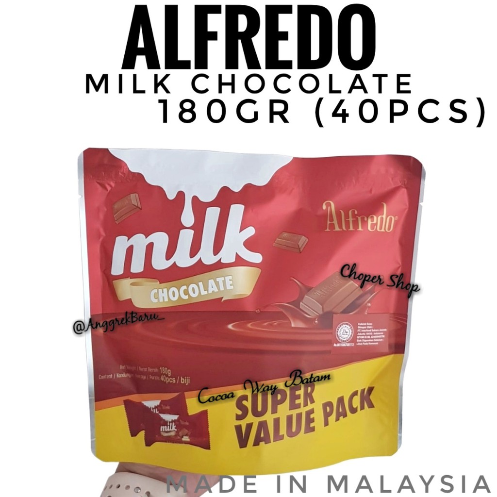 

Cokelat Alfredo Milk Chocolate Super Value Pack 180gram