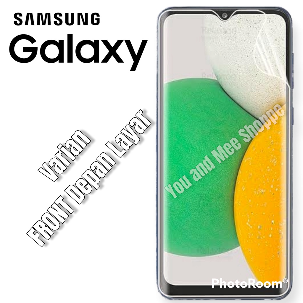 Hydrogel Clear Front-Back SAMSUNG A03 A03S A03Core A02 A02s A01 A01Core M02 M02s M01 M01-Core A10 A10S Hidrogel Full Cover-Ful Coverage Bening Glossy-Glosy Jelly-Jel Hydro Depan-Belakang Antigores-Anti Gores Transparan-Transparent Tipis-Bagus-Laris PRO S