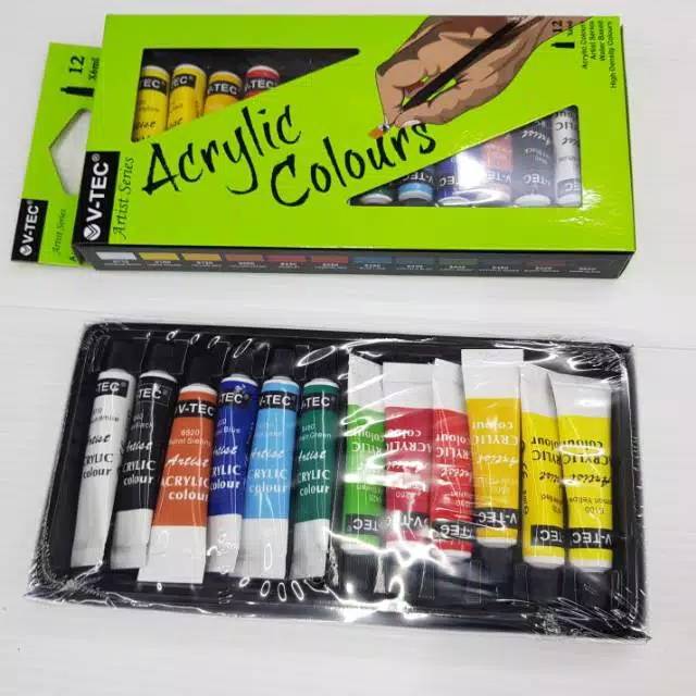 

Cat Akrilik / Acrylic Colours V-Tec 12 Warna