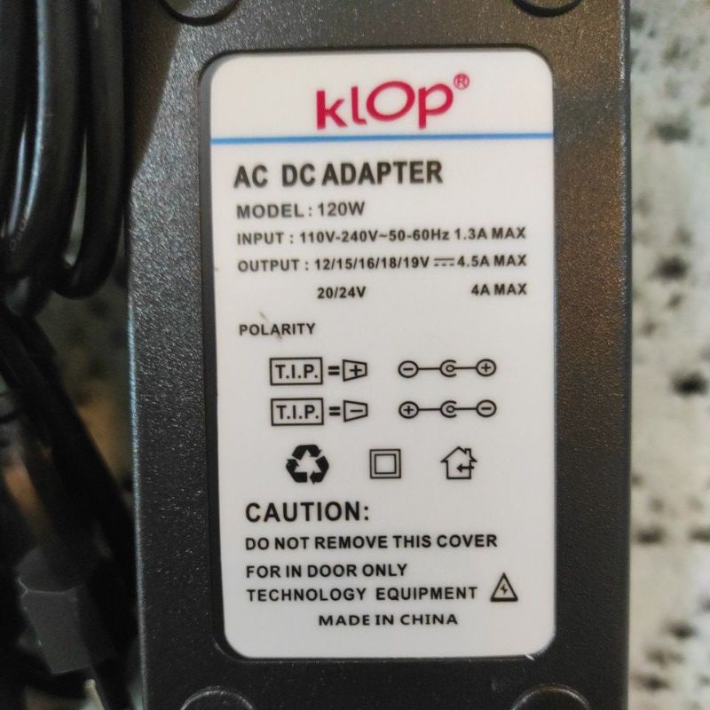 Adaptor 5A 12V-24V Multi KLOP