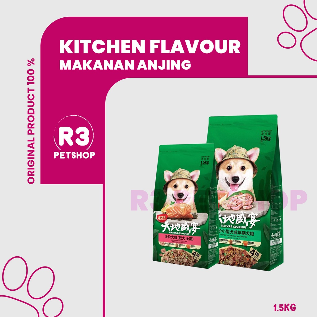 Makanan Anjing Kitchen Flavour Nature Gourmet Dog Food 1,5kg