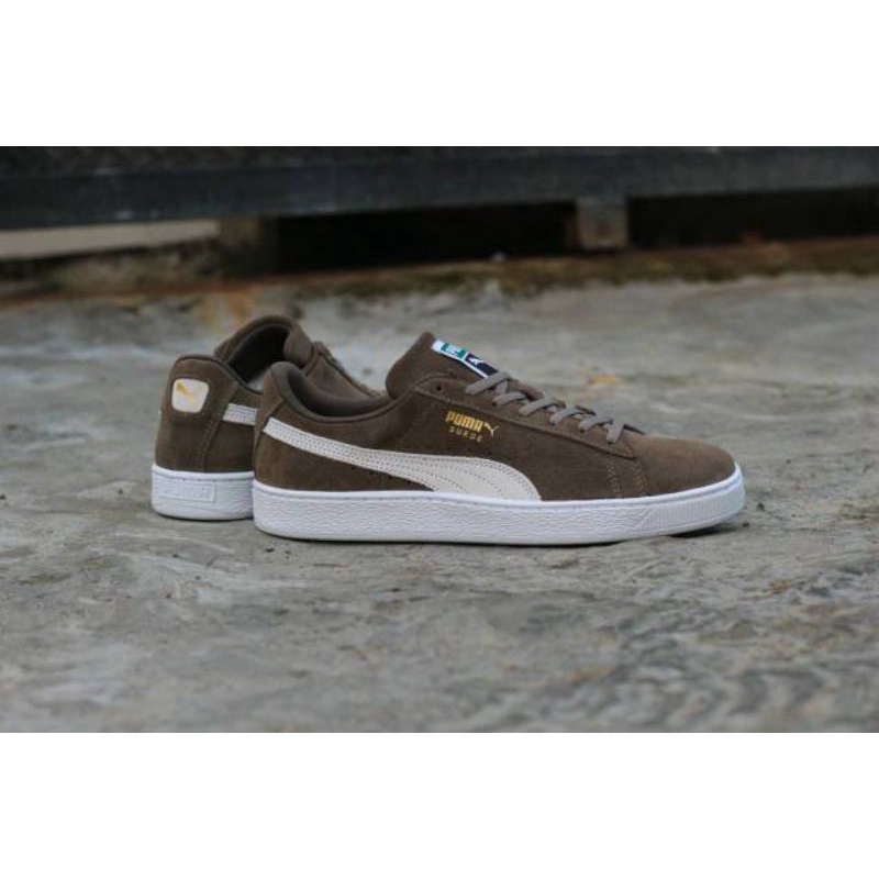SEPATU PUMA SUEDE OLIVE GREEN ORIGINAL MADE IN INDONESIA