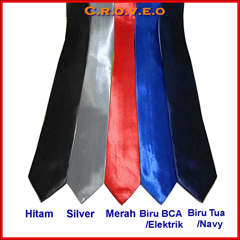 Dasi Polos Pria Panjang Formal Satin 3 inch 3inch Warna Hitam Merah Kantor Kerja Biru Murah WIsuda Ospek Bahan Besar Gilap Silver Besar Dongker Wedding Pernikahan Kilap 8 cm 8cm garis Tanpa Perekat Halus salur Kilap Import Impor Grosir Mewah Inchi tie