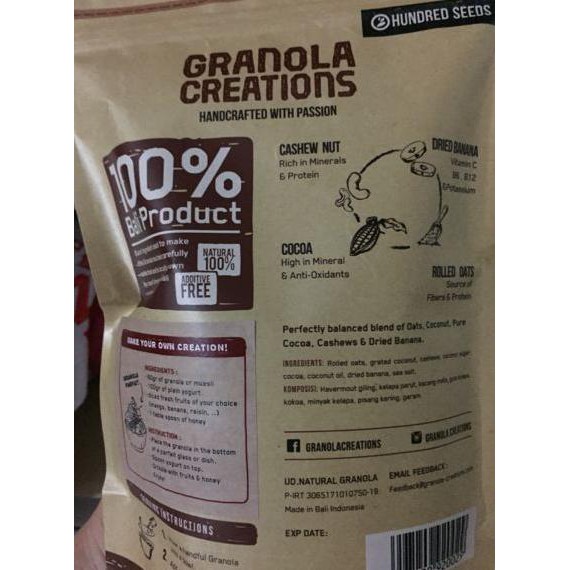 

Granola Creations Dark Chocolate and Banana