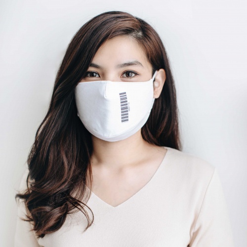 EVERY DAY MASK Reusable mask 3 layer white barcode 1-p