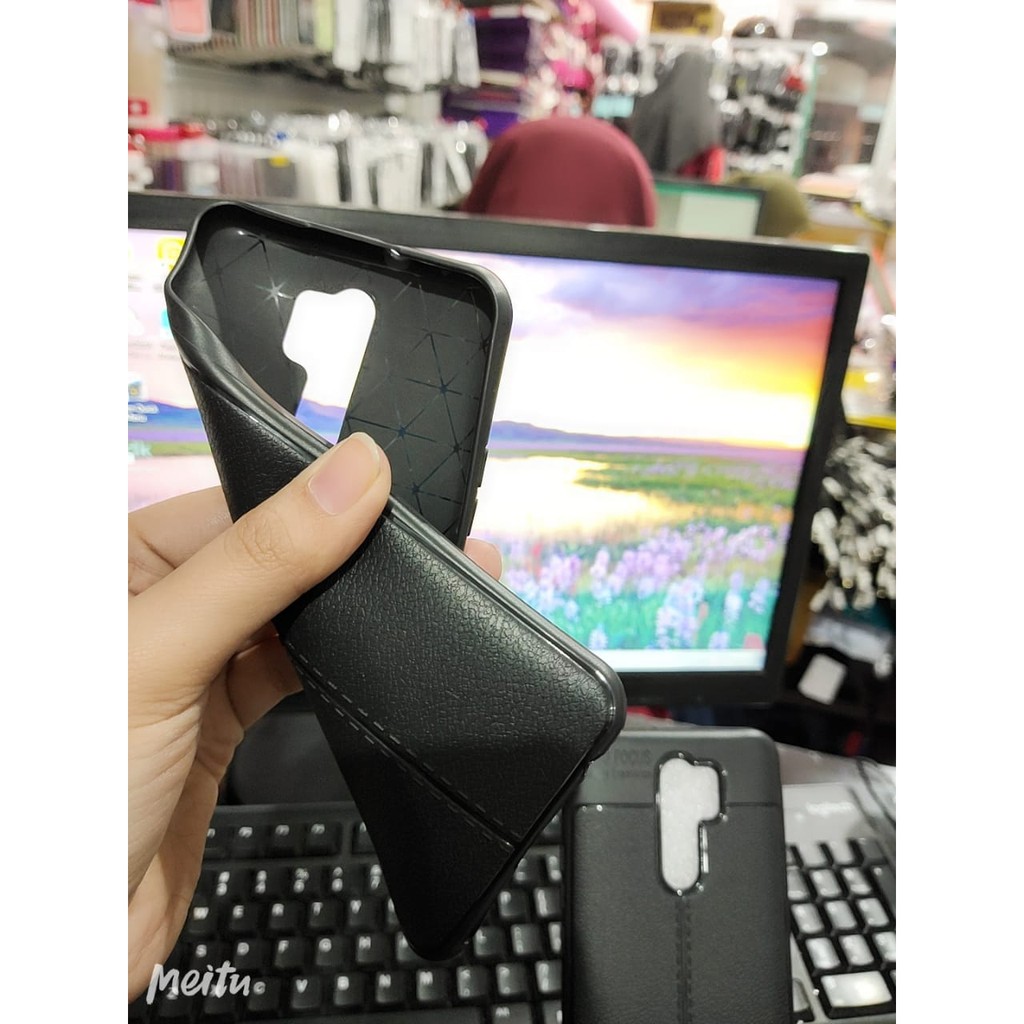 Auto Fokus Redmi 9 6.53 inchi Leather Soft Case REDMI 9 AUTOFOCUS Motif Kulit Jeruk