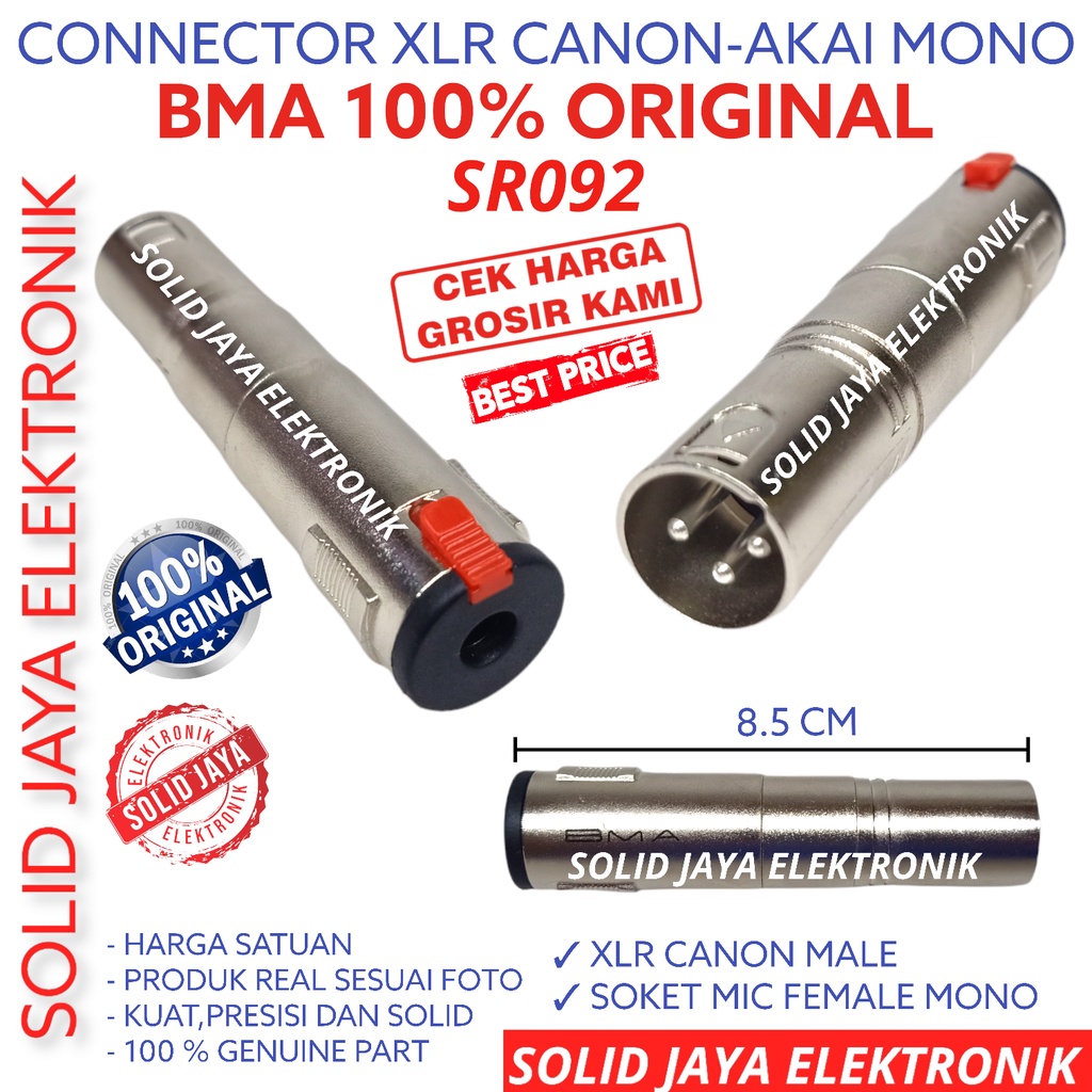 JACK KONEKTOR XLR TO COVER AKAI MONO BMA ASLI SR092 SR 092 ORI ORIGINAL CONNECTOR SAMBUNGAN MIXER AU