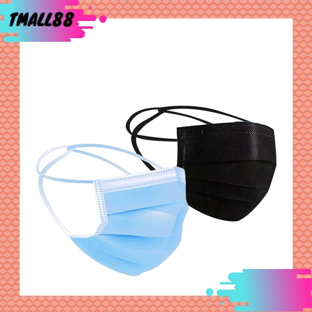 MASKER HIJAB MASKER 3PLY DISPOSABLE FACE MASK 3 PLY ISI 50PCS TMALL88 NOBOX