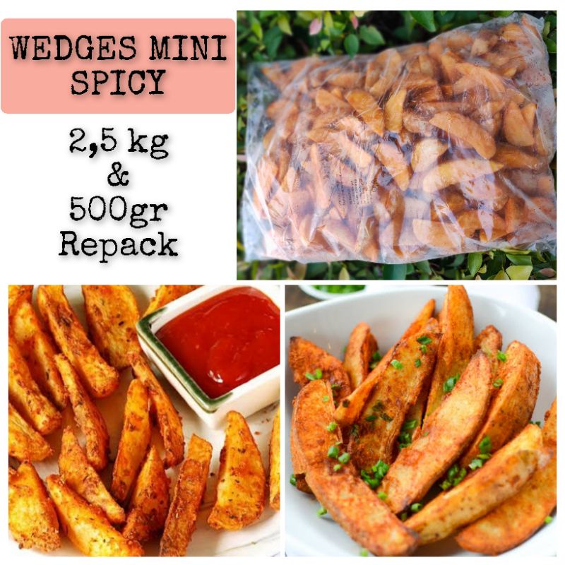 2,5kg Kentang Wedges Spicy Mini 2,5kg