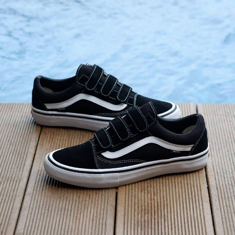 Vans Oldskool Pro Velcro Black White