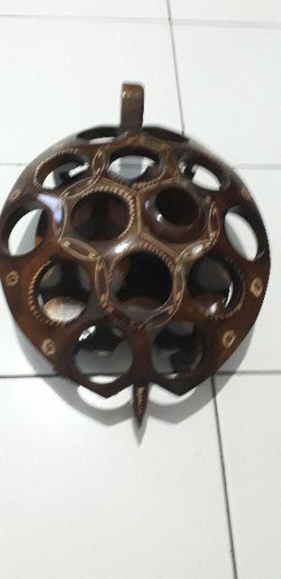 Tempat Aqua Gelas Bentuk Kura-kura Teratai Dll Kayu Jati | Kado Nikah| Hiasan Rumah Unik