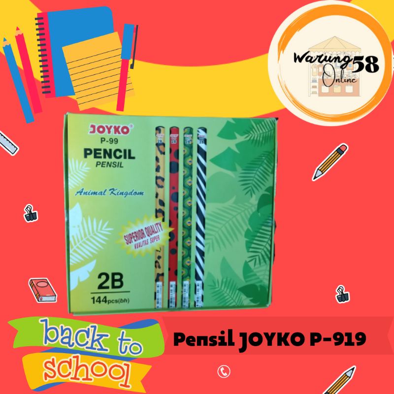 

Pencil Pensil Joyko P-99 2B Animal Kingdom