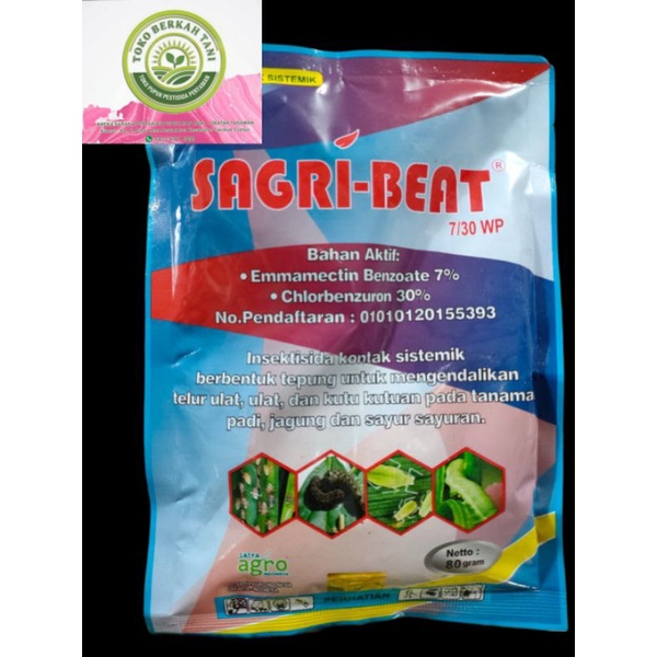 Insektisida Sagri-Beat ISI 80gr / Pembasmi Ulat/ Obat Wereng dan telur/ Telur ulat/ Obat Telur Kupu/