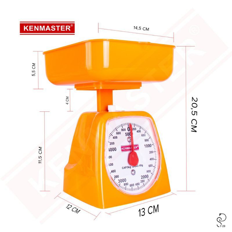 Timbangan , Timbangan Kue , Manual  , Kenmaster . 2kg, 3kg, 5kg