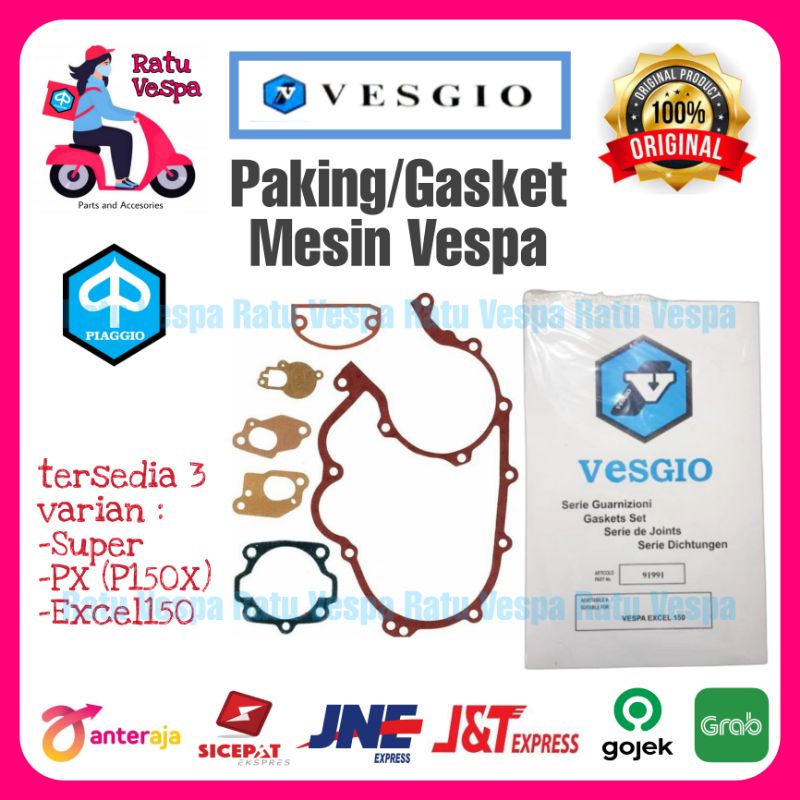 Paking/Gasket Set VESGIO Vespa Super,PX,Excel Original - Super