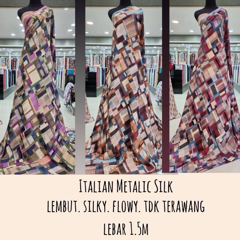 Kain Sutra silk metalic