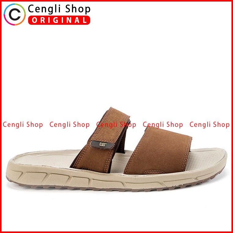 SANDAL CATERPILLAR PRIA ORIGINAL CASUAL SLIDE ORI ASLI EMPUK BRANDED