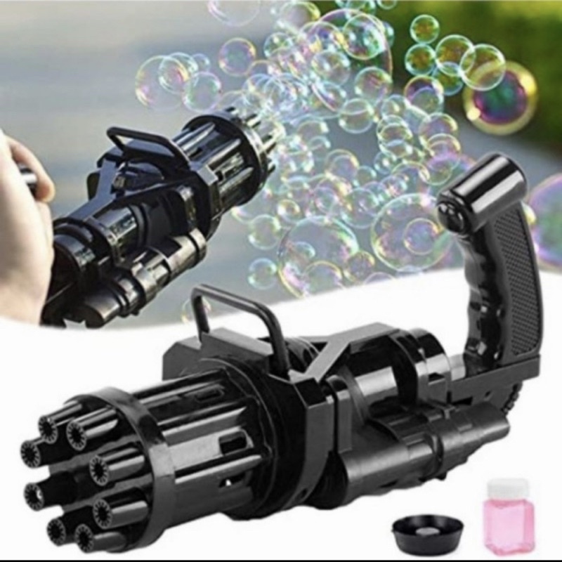 mainan pistol gelembung bubble - Bubble Machine Gun - Bubble Gun Gatling -