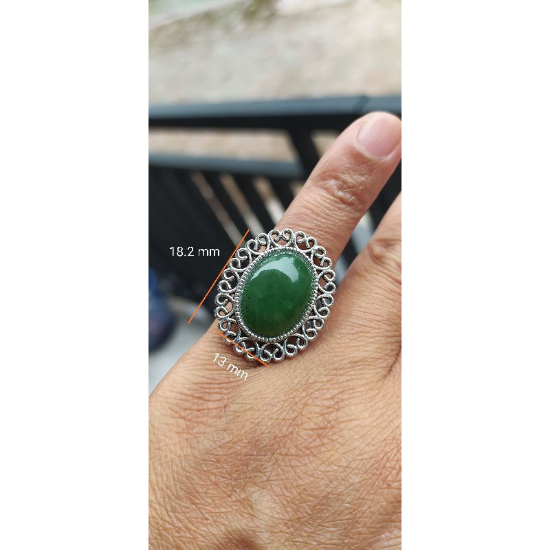 PERHIASAN CINCIN BATU GIOK HIJAU ACEH