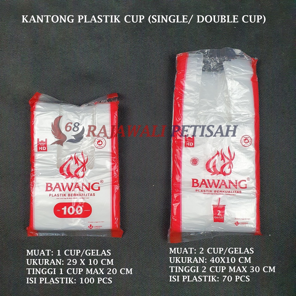 Kantong Plastik Cup (Gofood / Grabfood / Shopeefood) Take Away