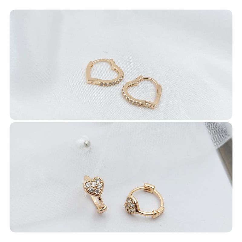Anting Xuping Asli Giwang Minimalis Mata Zircon