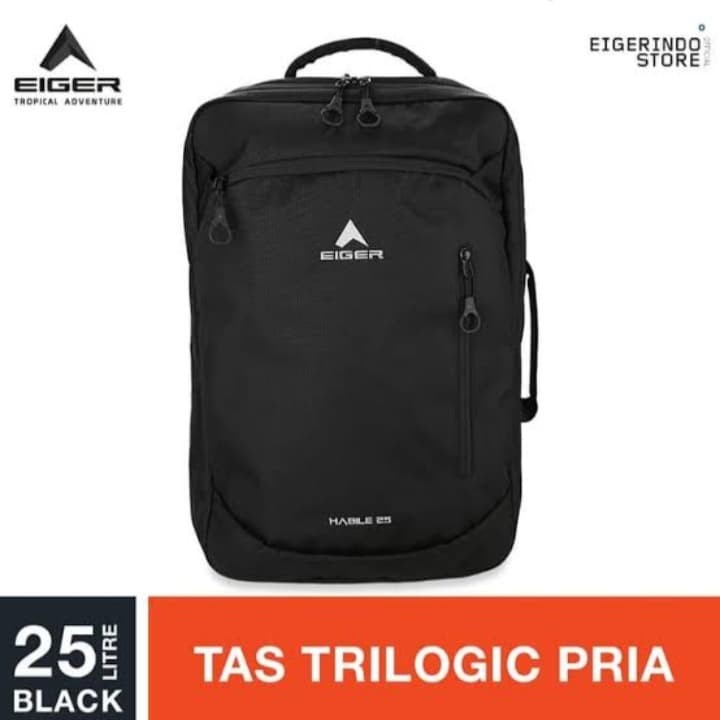 Tas Ransel Eiger1989  Trilogic Habile 25L Tas Laptop Kantor Pria Wanita Original