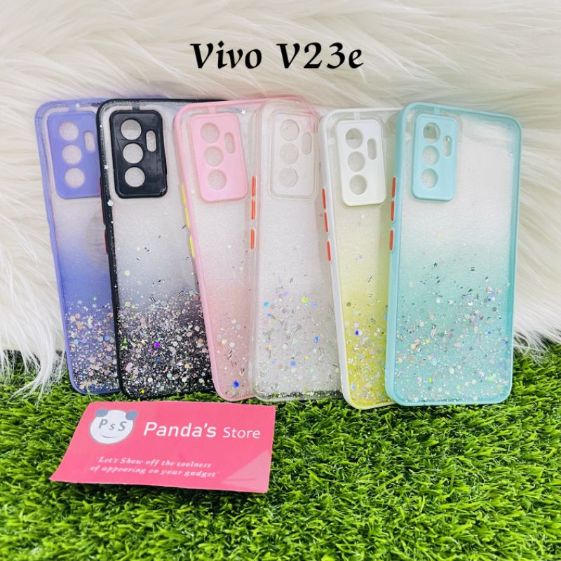 Glitter Case Vivo V23e Funny Color Dengan Pelindung Kamera (PsS)