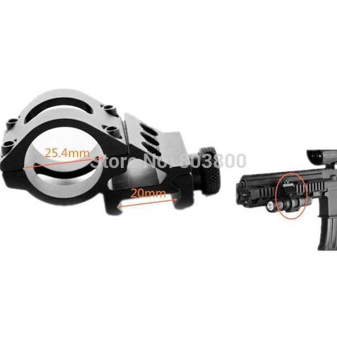 TERLARI5 Gun Mount Senter 25.4mm Senter Mounting Senapan Tactical Air Soft Gun