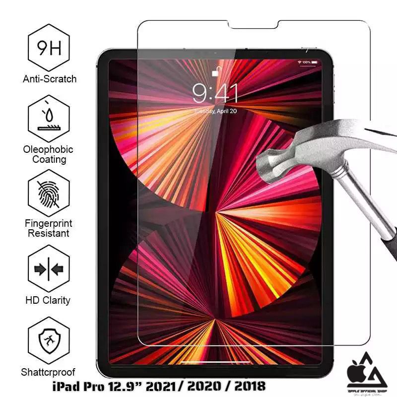 Tempered Glass iPad Pro 12.9 inch 2020 2021 2018 Screen Protector Anti Gores Kaca Film Nano Guard