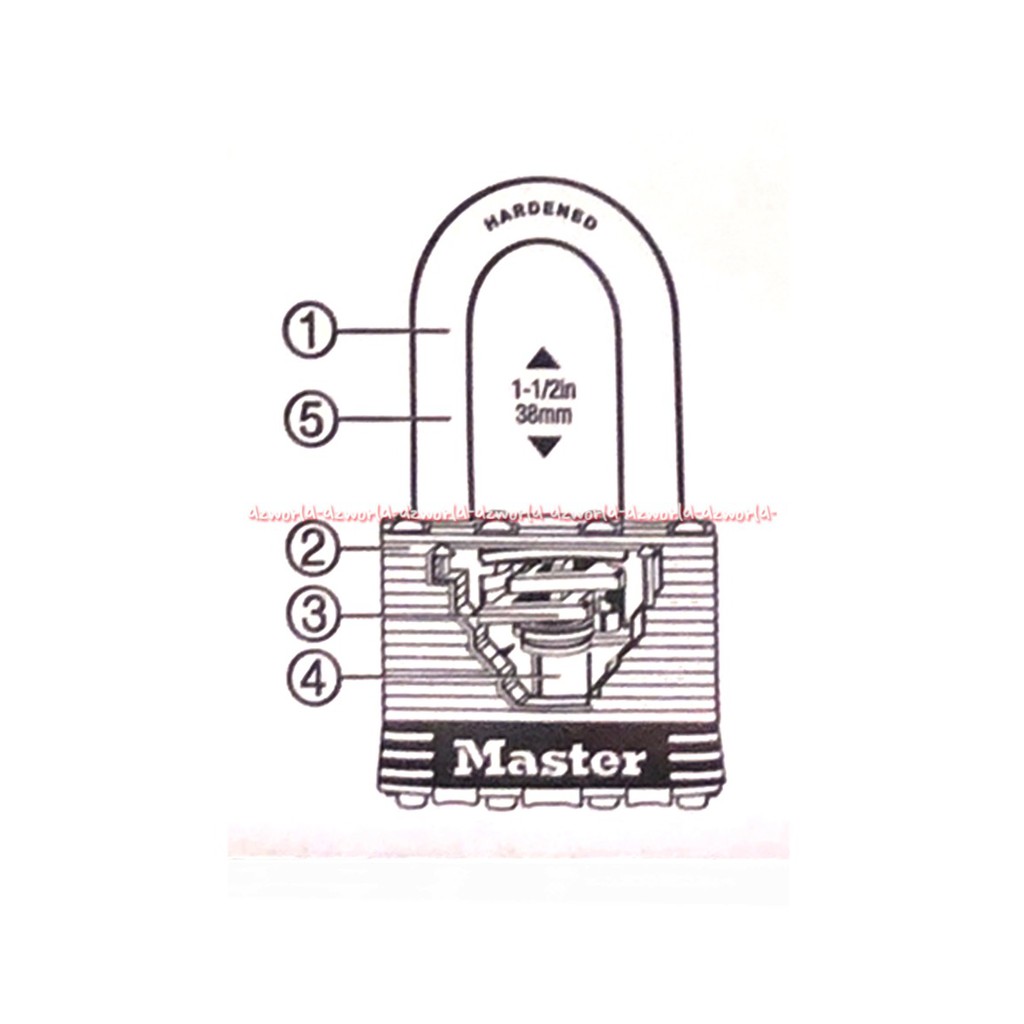 Master Lock Padlock Gembok 38mm 3pcs Dengan Kunci Yang Sama Masterlock Pad Lock Gembok Stainless Stell Besi Anti KArat