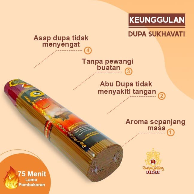 Dupa hio wangi harum cendana alami sukhavati 1kg putih 39cm