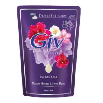 GIV BODY WASH PASSION FLOWERS &amp; SWEET BERRY REFILL 450ML SABUN MANDI CAIR