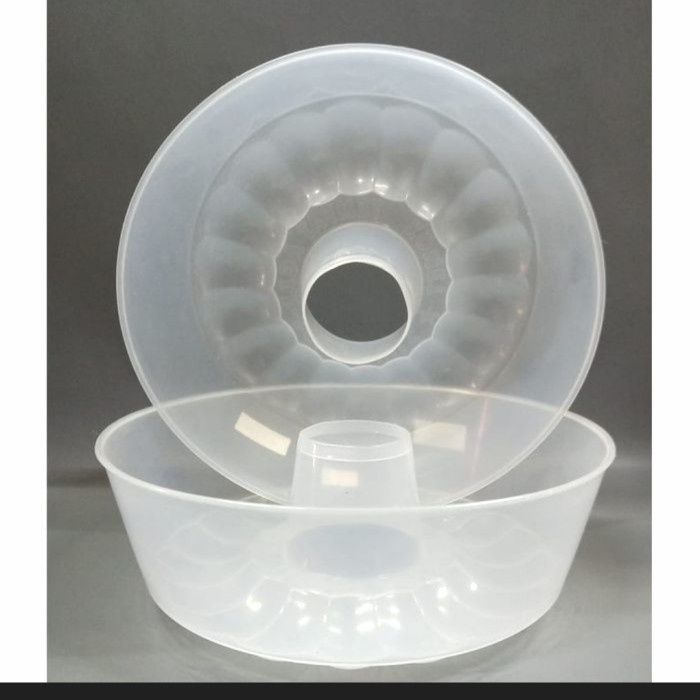 Cetakan Agar Agar Plastik Bening Komet Tutup Diameter 22CM Loyang Cetak Saji Kue Puding Polkadot Jel
