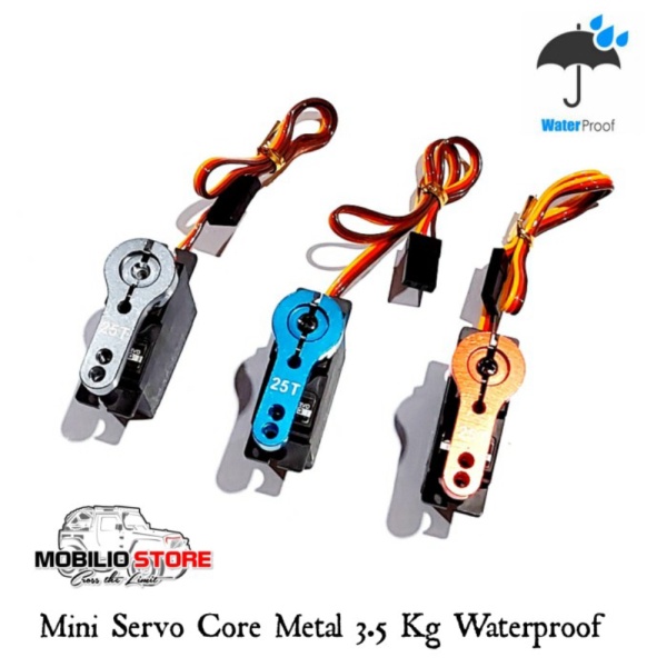 

MURAH Upgrade Part - Mini Servo Core Metal 3.5 Kg Torque Waterproof RC Car Mobilio shopee