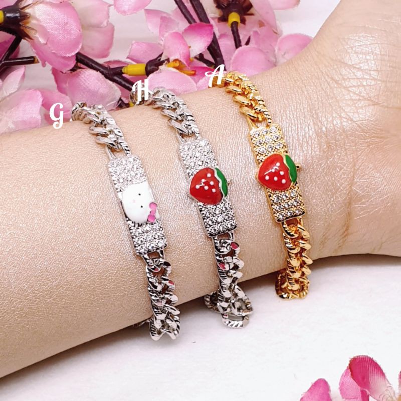 Gelang anak GRA-09 strawberry xuping lapis emas