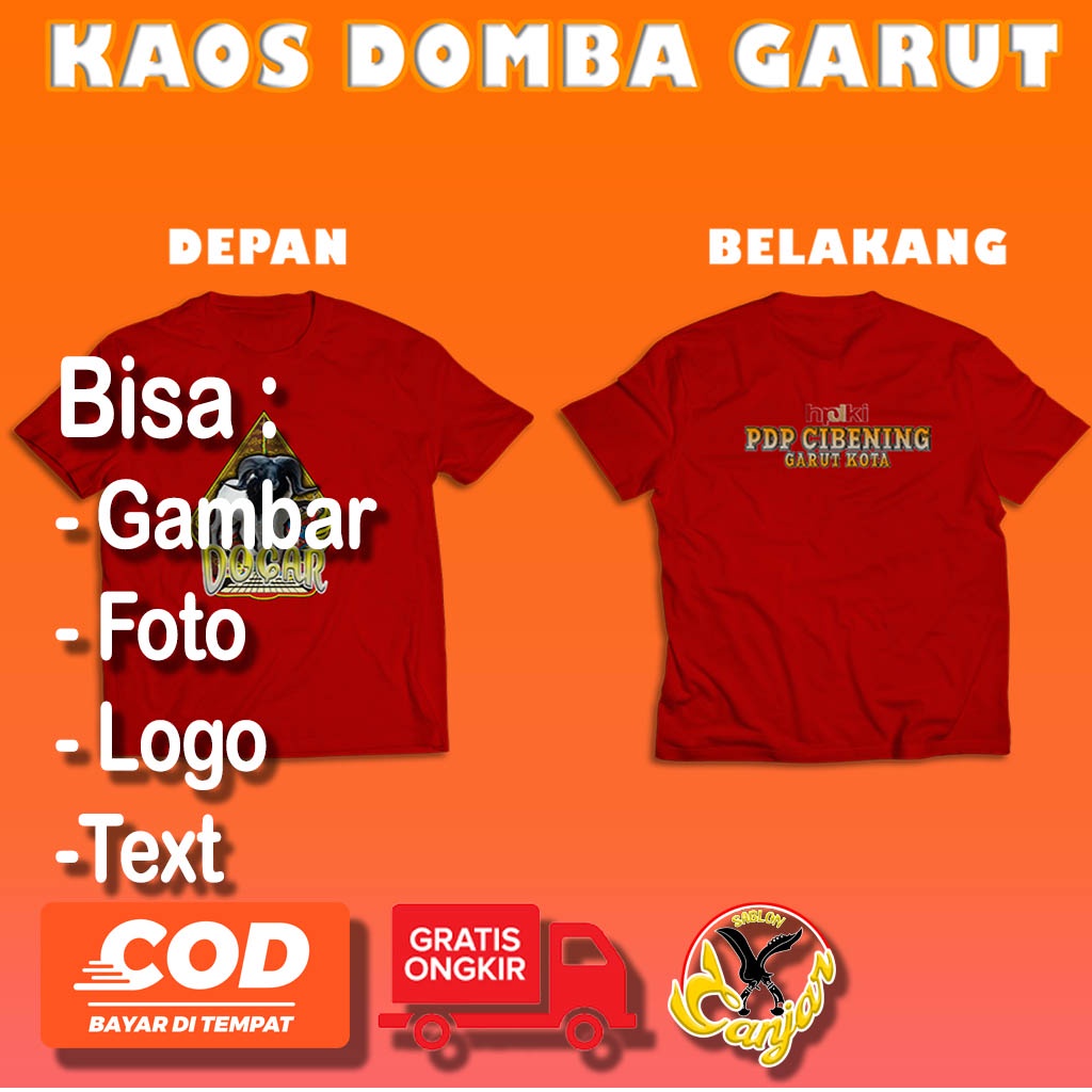 Kaos Dogar Costum_kaos domba garut logo custom_Kaos HPDKI_sablon nama dan logo custom