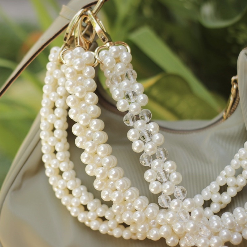 (PO) PEARL BAG STRAP / Tali Tas Manik / Strap Tas Mutiara / Pearl Strap / Strap Bag