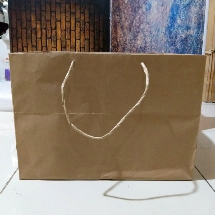 

✨ BISA COD ✨ paper bag coklat polos 26x33