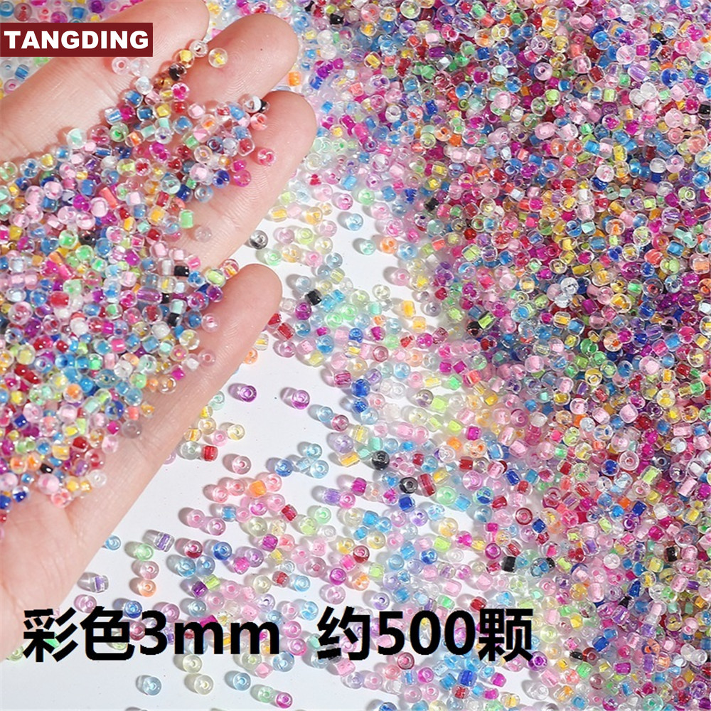 500 Pcs Manik-Manik Kaca Beras Buatan Sendiri Ukuran 3mm Untuk Perhiasan Anting Rumbai